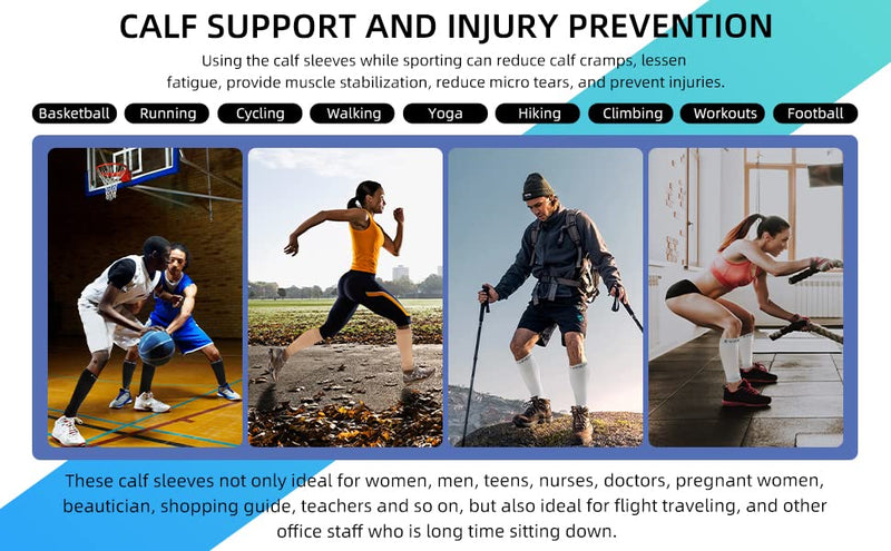 15-20mmHg Skin Calf Compression Sleeve Men and Women Wide Calf Sleeve Brace Compression Socks for Leg Support, Shin Splint,Pain Relief 3X-Large