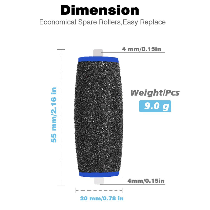 [Australia] - 12 Pack Extra Coarse Replacement Roller for Amope Pedi,Replacement Head Refills Compatible with Amope Pedi Refills Electronic Perfect Foot File 12 Black Extra Coarse 