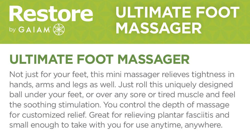 [Australia] - Gaiam Restore Ultimate Foot Massage Roller, Blue, Model:05-61356 