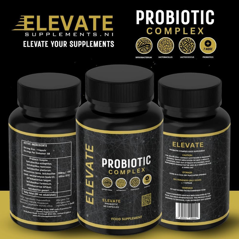 Probiotics Complex 60 Capsules - Multi-Strain Lactobacillus & Bifidobacterium Probiotics for Gut Health, Digestion & Bloating Relief, Immune Support Supplement for Men & Women