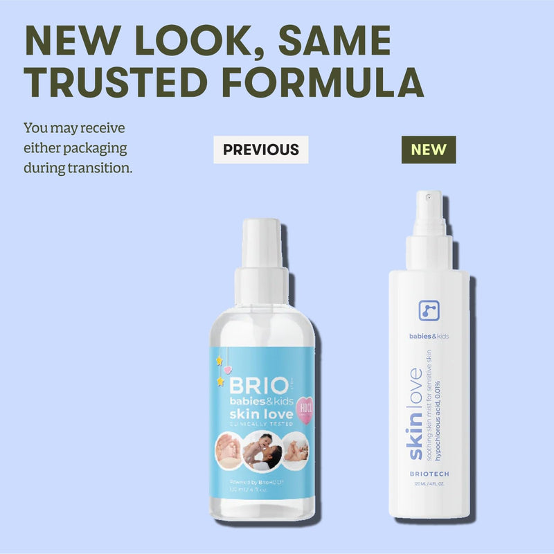 [Australia] - Briotech Baby Skin Love Spray | Gentle Hypochlorous Acid Mist for Soothing, Calming & Cleansing Delicate Skin | Pediatrician-Approved, Added Fragrance-Free | 4 oz (4 Pack) 4 Fl Oz (Pack of 4) 
