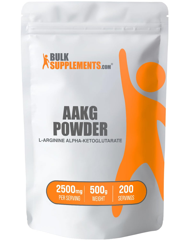 BulkSupplements.com AAKG Powder - Arginine Alpha-Ketoglutarate, AKG Supplement - Arginine Supplement, Unflavored & Gluten Free, 2500mg per Serving, 500g (1.1 lbs) (Pack of 1) 200 Servings (Pack of 1)