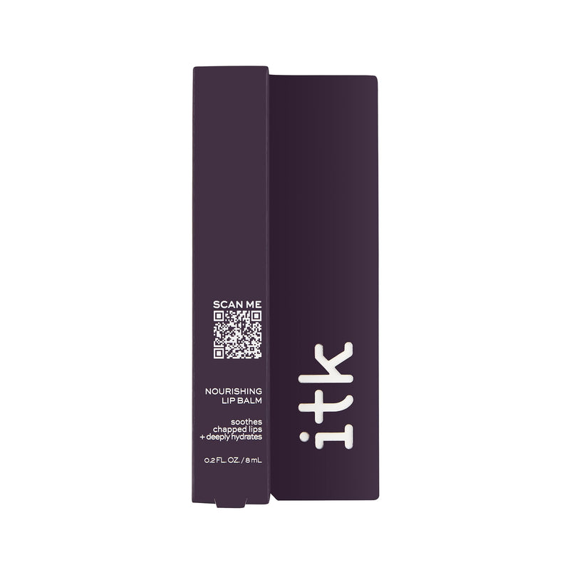 ITK Nourishing Lip Balm - Hydrate Dry, Chapped Lips with Shea Butter + Coconut Oil + Vitamin E - Moisturizes + Soothes Chapped Lips - Glossy, Fragrance Free, Clear, 0.2 Oz