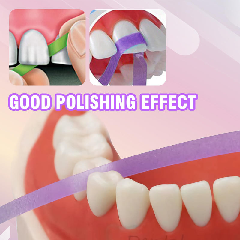 [Australia] - 3 volumes of dental sandpaper dental sandpaper (4mm*6m) tooth polishing strips dental sandpaper for gaps dental polishing strips for deep cleaning of oral hygiene with 1 box of interdental brush 