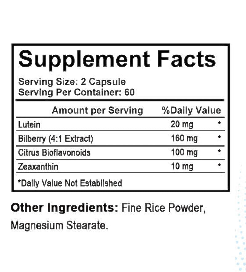 Advanced Eye Health Supplement with Lutein, Zeaxanthin, Bilberry & Citrus Bioflavonoids - Vision Support for Macular Health, Dry Eyes & Overall Eye Wellness - 120 Softgels, 2 Month Supply
