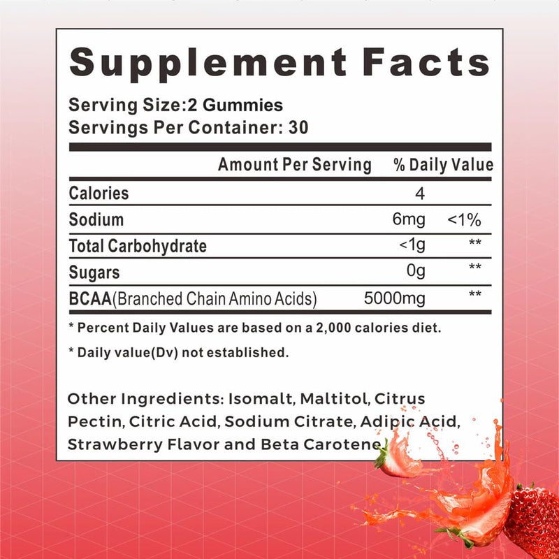 BCAA 5000mg no creatine Gummies Gummy