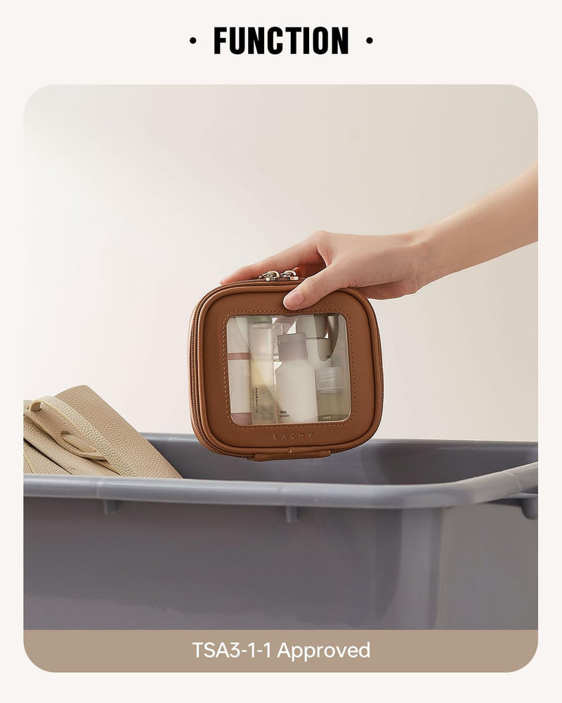EACHY Travel Toiletry Bag& Clear Makeup Bag