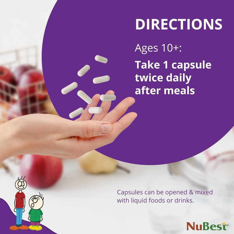 NuBest Tall 10+ Premium Bone Strength Formula, Enhanced Immunity and Overall Health for Age 10+ with Calcium, Vitamin D3, Vitamin K2, and Multivitamins | 60 Capsules | 1 Month Supply 60 Count (Pack of 1)