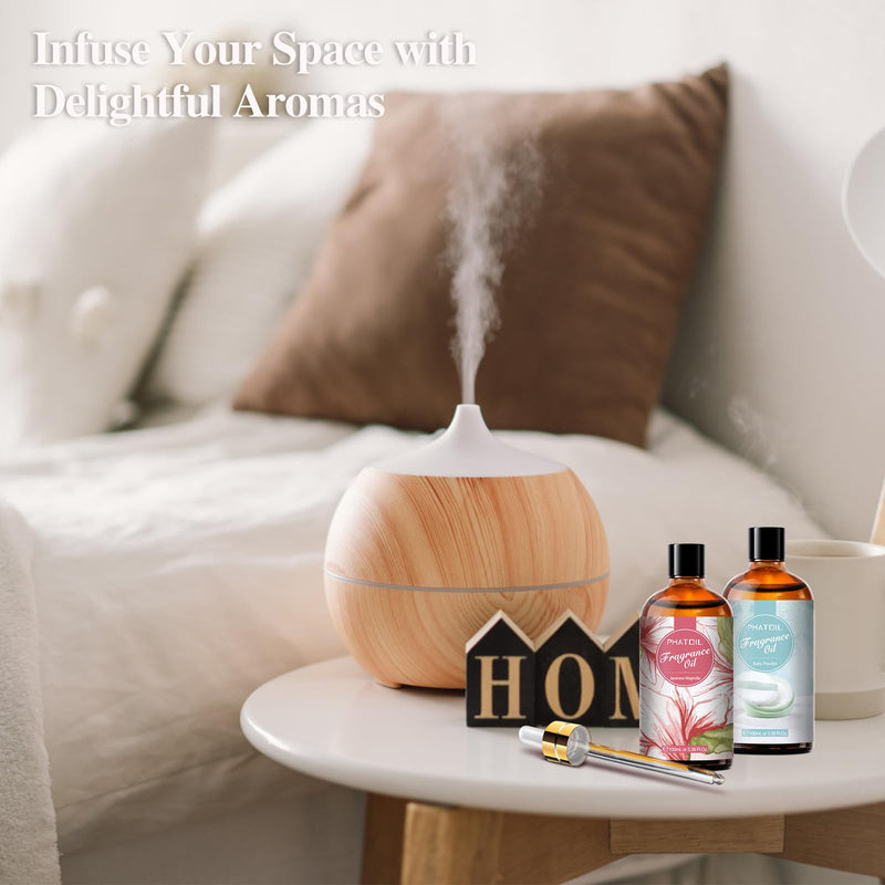 [Australia] - 100ML/3.38fl.oz Coconut & Vanilla Fragrance Oils, PHATOIL Coconut & Vanilla Oil for Diffuser, Humidifier, Scented Oils for DIY Soap, Candle Making with Premium Glass Dropper 3.38 Fl Oz (Pack of 1) 