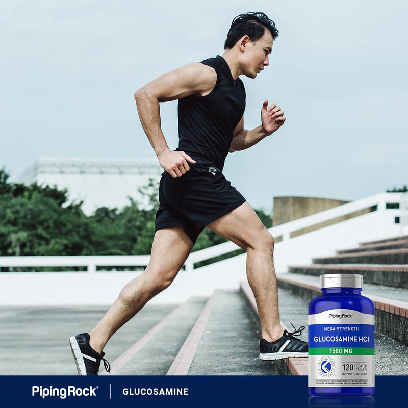 [Australia] - Piping Rock Glucosamine HCL | 1500mg | 120 Caplets | Mega Strength | Non-GMO, Gluten Free Supplement 