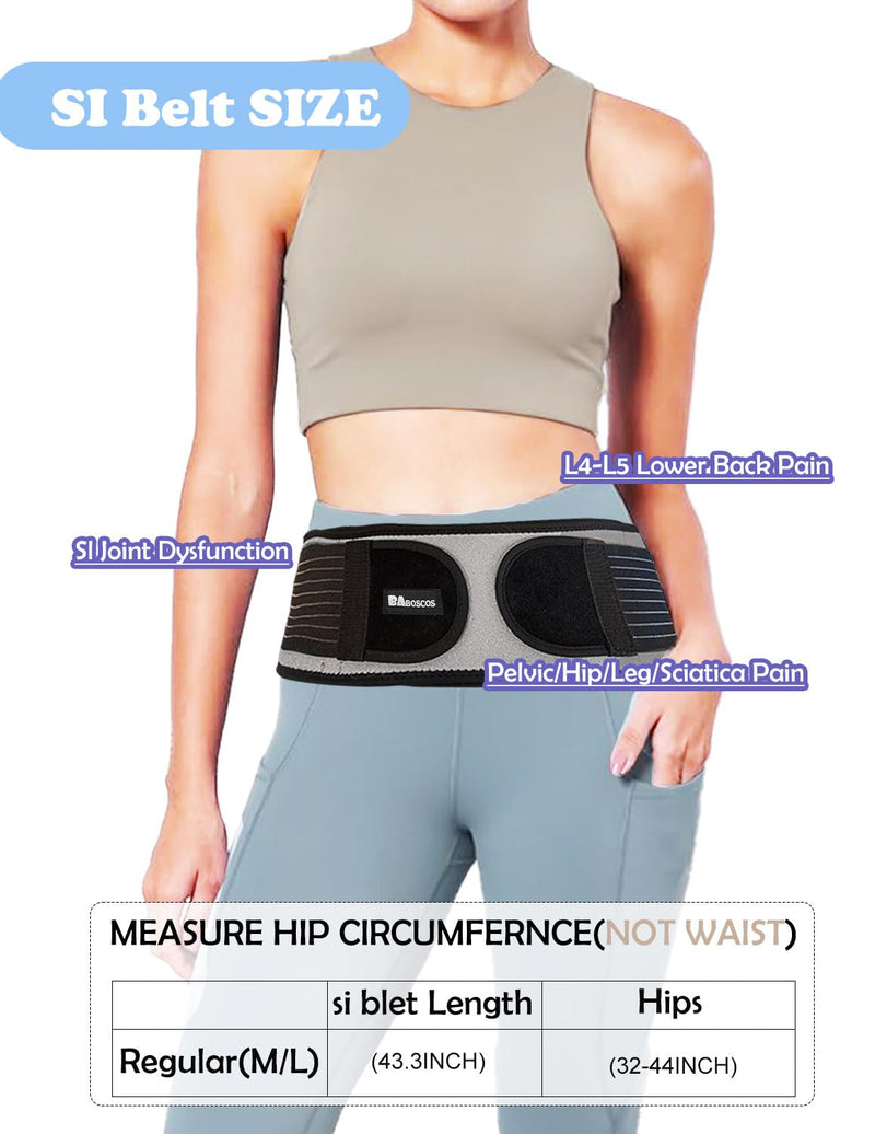 [Australia] - Si Belt for Women and Men with Extra Support, Lower Back Brace | Sciatica Pain Relief Devices for Sciatica Back Relief, Sciatica, Sacroiliac, Sciatic, Pelvic, Lumbar, Hip, Sacral Nerve Medium 