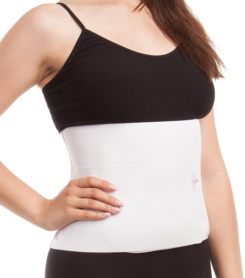 GABRIALLA Breathable Abdominal/Back Support Binder : White Small, Up to 34", (G AB-309 S)