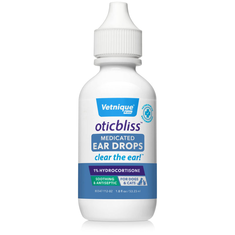 Oticbliss Medicated Ear Drops and Oticbliss Advanced Cleaning Wipes (100 Ct) Bundle Advanced Ear Cleaning Solutions with Medicated Ear Drops for Dogs Plus Dog Ear Cleaning Wipes with Aloe - PawsPlanet Australia