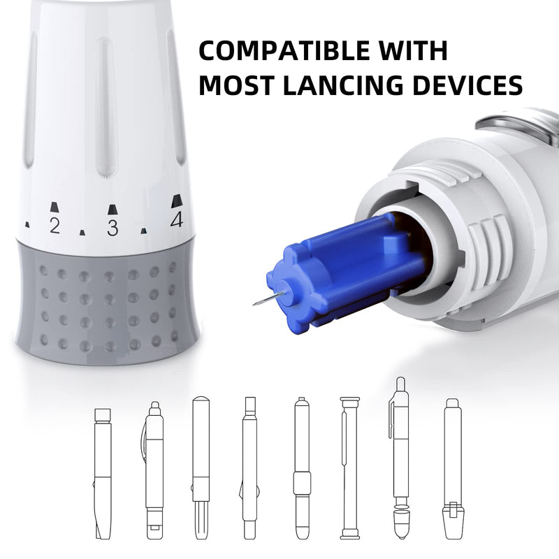 [Australia] - Twist Top Lancets for Lancing Devices, 310 Count, 30 Gauge Sterile Lancets for Blood Sugar Test, Diabetic Lancets-Dark Blue Dark Blue 