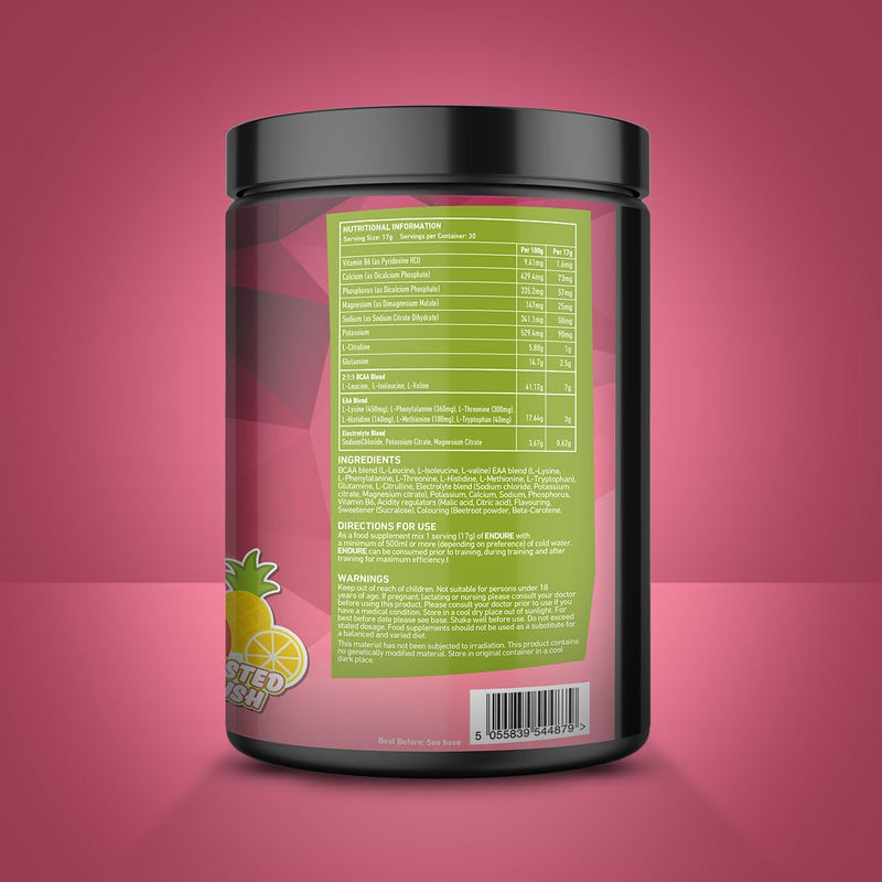 TWP Nutrition Platinum Series Endure, EAAs & BCAAs Electrolyte Blend Pre, Intra and Post Workout, Zero Sugar, 510g and 30 Servings, 20 Great Flavours (Twisted Slush) Twisted Slush