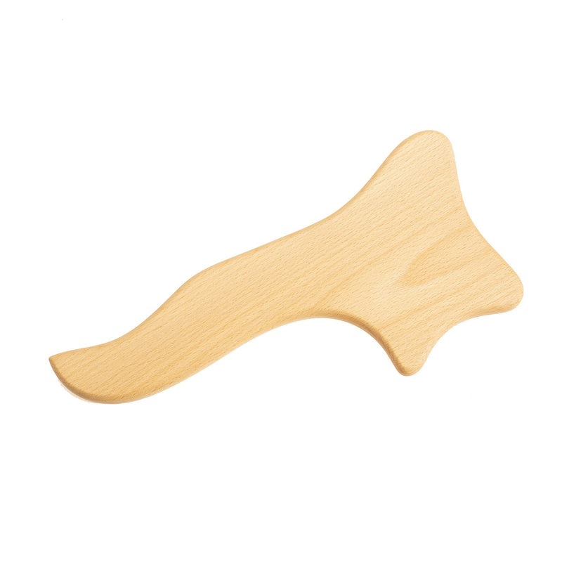 [Australia] - Wood Massage Tools - 2 in 1 Wooden Lymphatic Massager Straight Roller Stick and Gua Sha Paddle Set - Massage Kit for Lymphatic Drainage, Body Sculpting, Muscle Shaping, Maderoterapia Roller & Paddle 