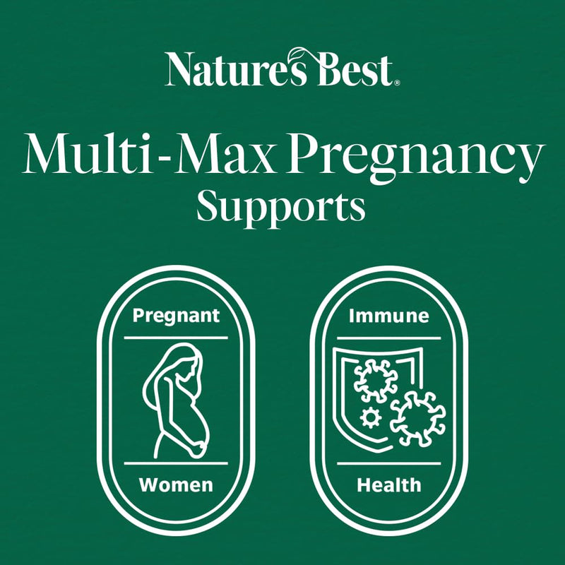 Nature's Best Multi-Max Multivitamin for Pregnancy - Comprehensive Nutritional Support for Mums-to-Be - UK Made - 120 Tablets (2 Months' Supply)