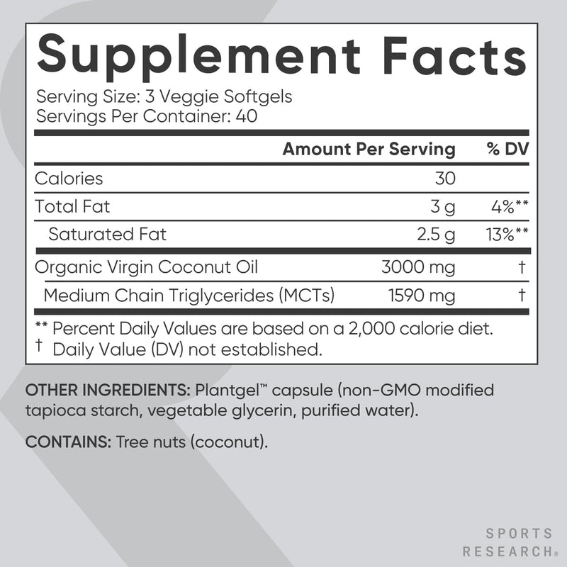 [Australia] - Extra Virgin Organic Coconut Oil Capsules | The Only Vegan Certified, Non-GMO Project Verified Coconut Capsule Available (120 Plant Gels) 