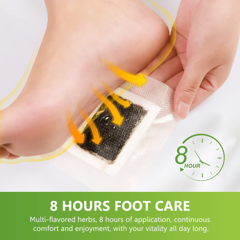 30PCS Deep Cleansing Foot Pads, Adhesive Sheets for Foot and Body Care Better, Natural Ginger Powder Bamboo Vinegar Foot Patches 30PCS