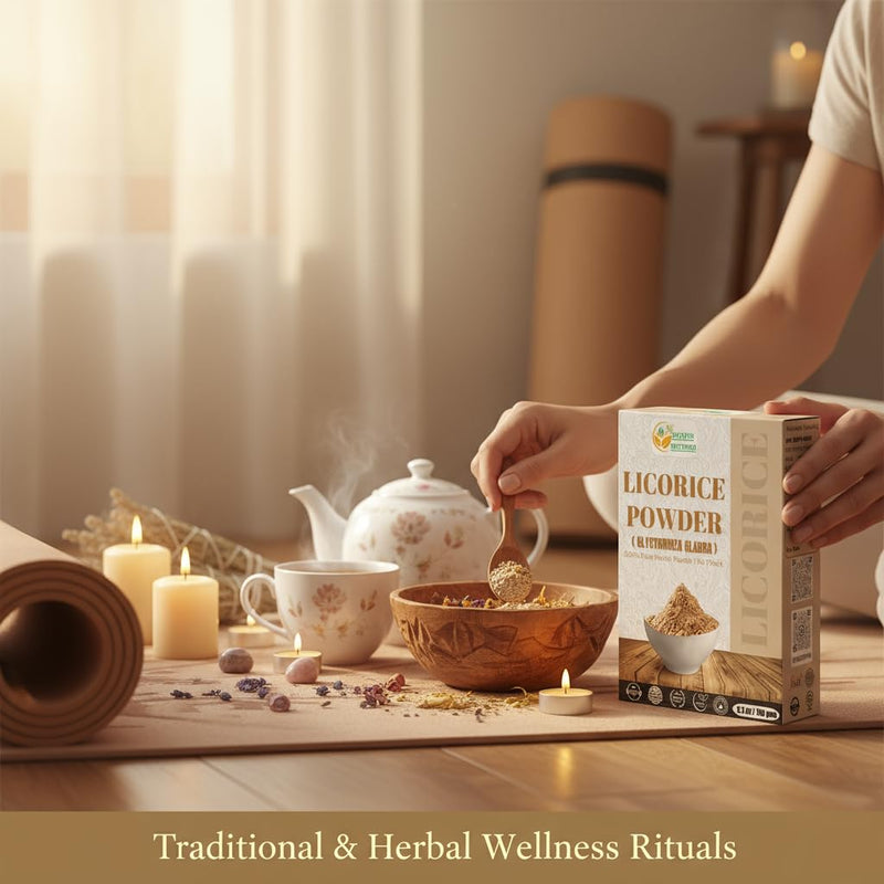 [Australia] - Licorice Root Powder Natural ‚Äì Mulethi (Yastimadu) Powder (Glycyrrhiza Glabra) for Skin Care, Herbal Tea, Digestive Support & Wellness ‚Äì 2 oz 