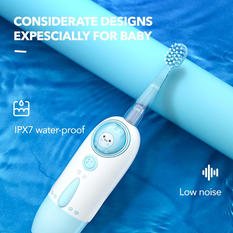 [Australia] - Kid's Electric Toothbrush with 7 Colored Lights & 2 Brush Heads - Fun Colorful Space Capsule with Cute Rabbit Astronaut. Enjoy Clean Teeth with Move-on Reminder (Lovely Pink) Lovely Pink 