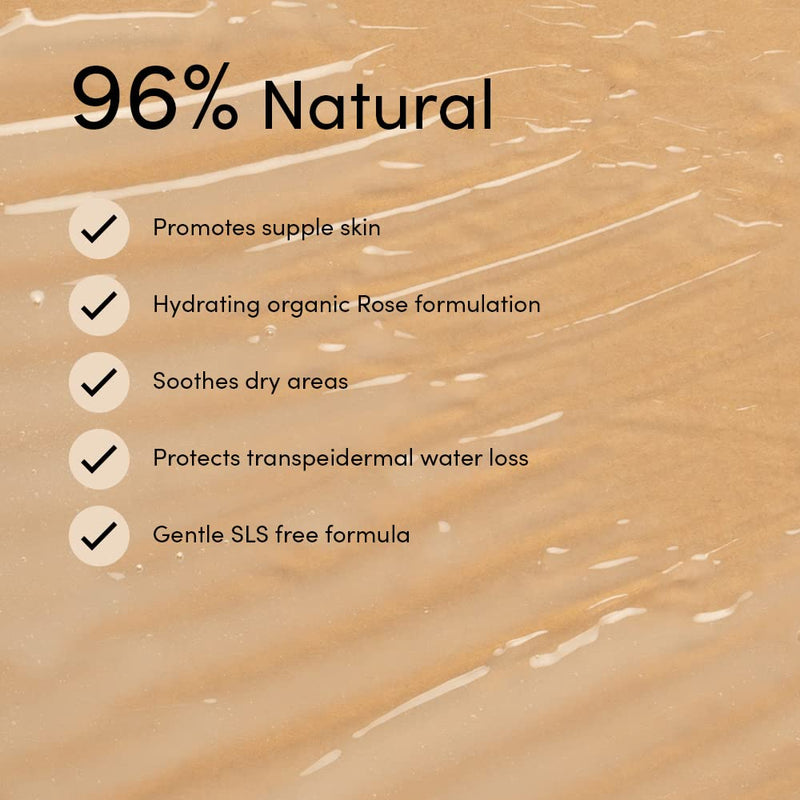 Urban Veda Skin Firming Body Wash with Vitamin C | Moisturizing Body Wash with Evening Primrose Oil | Mature Skin Bath & Shower Gel Wash | Exfoliating Body Wash Women & Men | 6.07 Fl Oz Rose & Jasmine