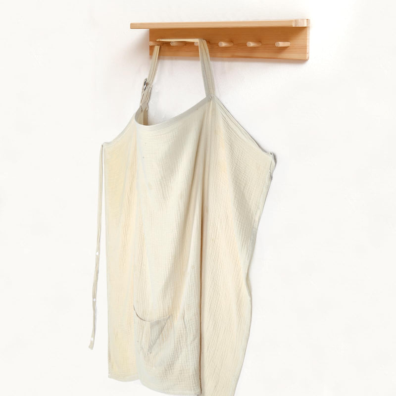 [Australia] - Muslin Breast Feeding Cover- Allows Hands-Free Baby Check, 100% Cotton, Featuring Windproof Straps, Includes A Small Potable Storage Pocket, Baby Breast Feeding Must Haves Khaki 