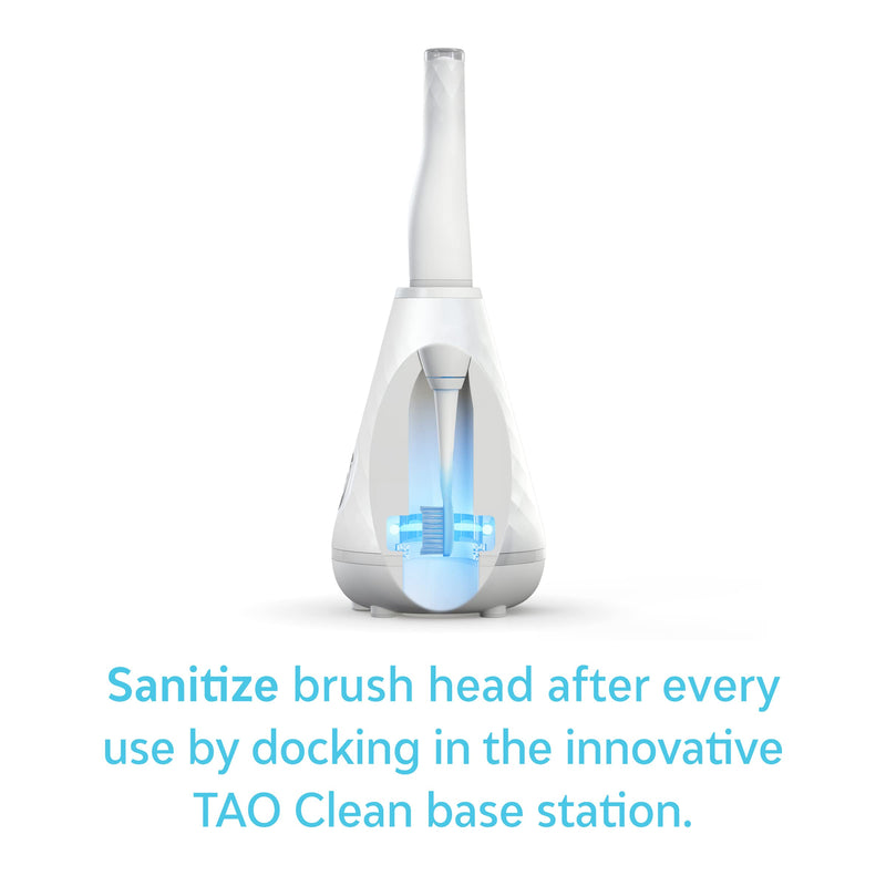 TAO Clean Sonic Electric Toothbrush Replacement Heads (2-Pack) – Whitening Head – Replacement Heads for the TAO Clean Electric Toothbrush and Docking Station 1 Count (Pack of 2)