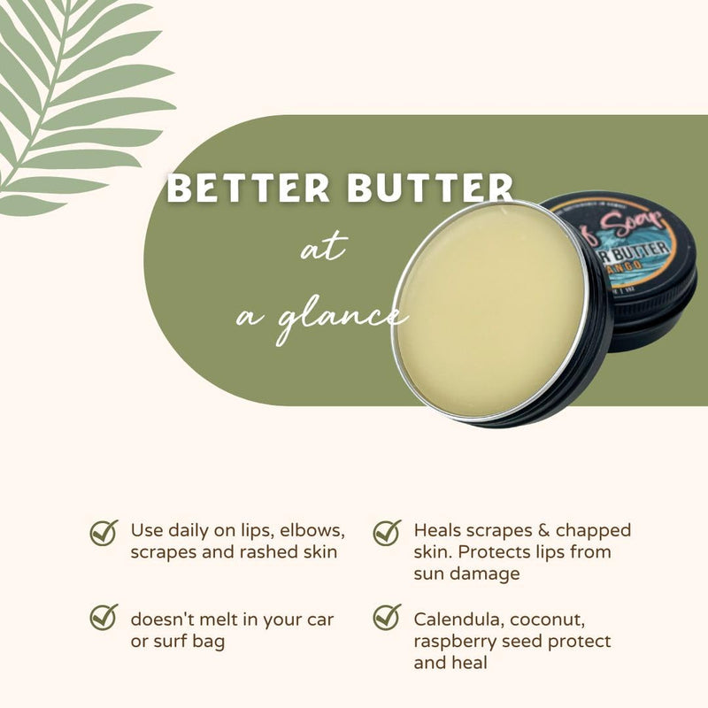 | Better Butter - Hydrating Lip Balm Skin Salve. Suitable for Lips & Dry Skin. Eco-Friendly, Vegan and Reef Safe.