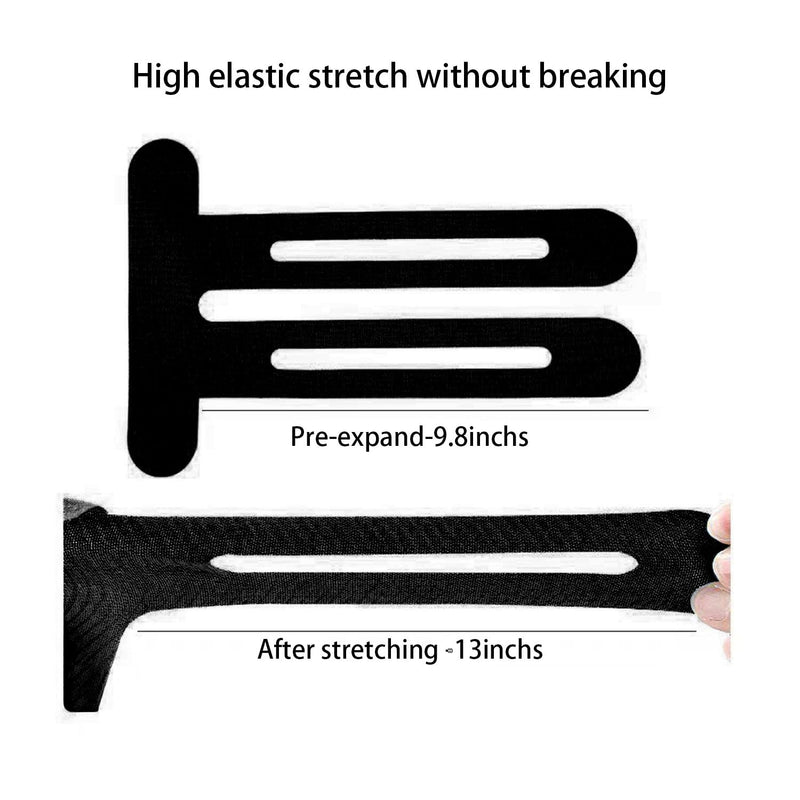 Precut Kinesiology Knee Tape Hypoallergenic Athletic for Knee Pain Knee Tape for Knee Pain Relief Pre Cut Knee Support & Stability, Pain Relief – Breathable Black 30 Count
