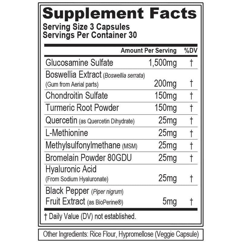 [Australia] - Evlution High Absorption Joint Support Supplement FLEXMODE Joint Supplement with Advanced Joint Vitamins Including Glucosamine Chondroitin MSM Boswellia and Hyaluronic Acid - 30 Servings 