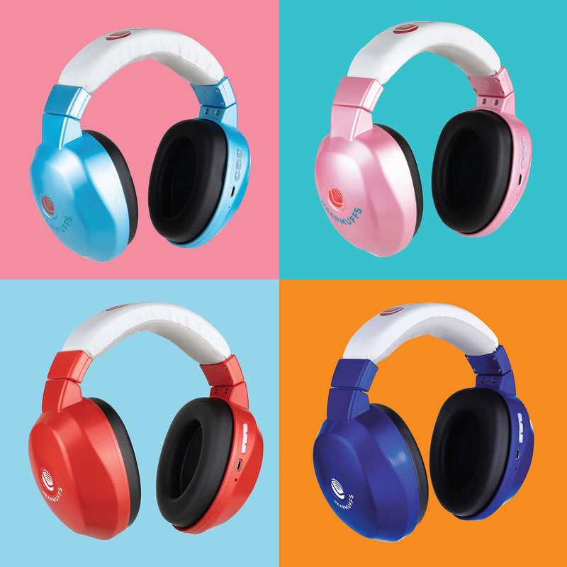 [Australia] - Lucid Audio Bluetooth HearMuffs for Infant/Toddler - Hearing Protection Ear Muffs for Infant/Toddler 0-4 Years Old - (Pink) 