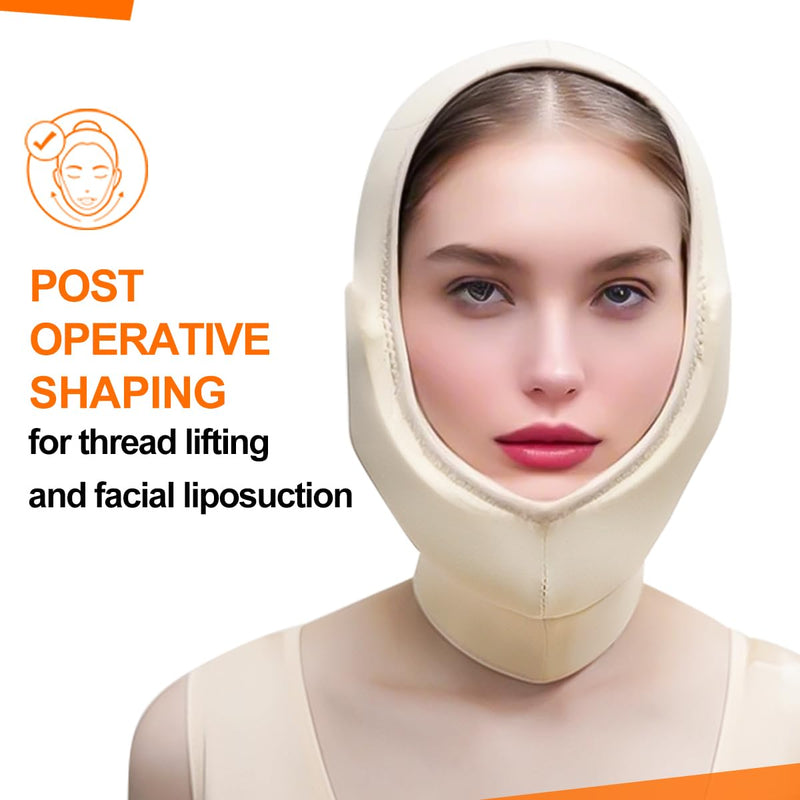 V-Line Mask Chin Up Mask V Shaped Face Mask Chin strap Thread Lifting Face Mask for Post-Surgery Skin Tightening V-Shaped Face Shaping and Double Chin Reduction