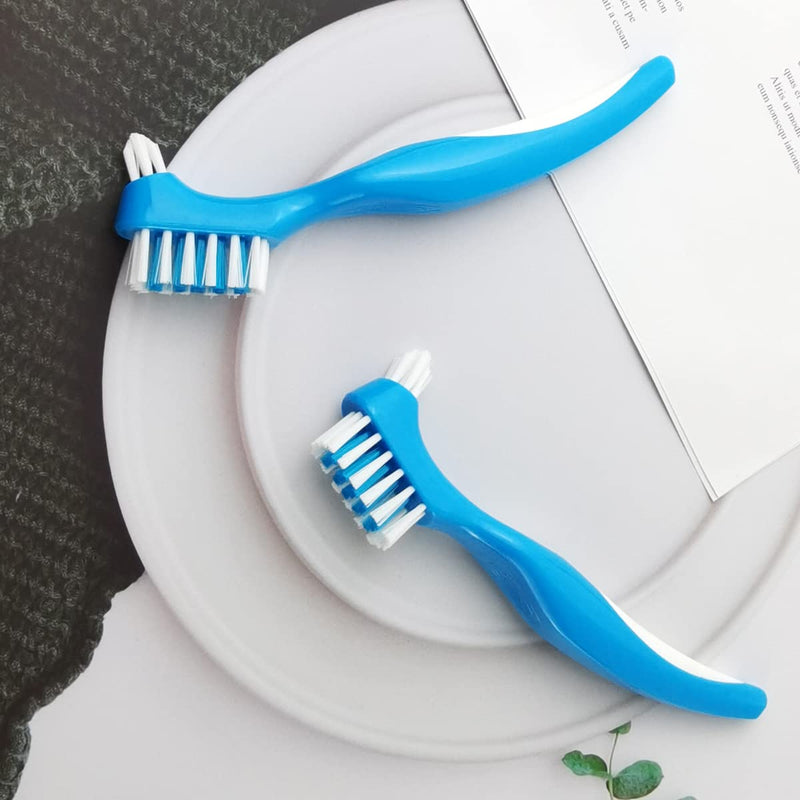 [Australia] - GXXMEI 12PCS Denture Toothbrush Hard/Soft Double Bristle for False Teeth Brush 
