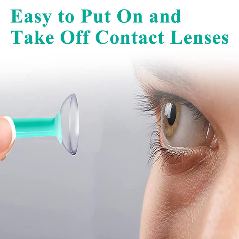 [Australia] - 4 pieces silicone contact lens remover, contact lens sucker soft lenses, contact lens suction cups, silicone contact lens remover set for hard and soft lenses, ideal for travel and everyday life 4 pieces 