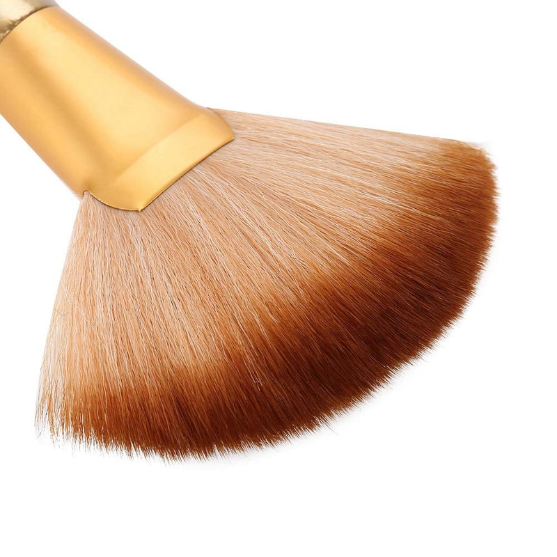 [Australia] - Soft Fan-Shaped Neck Duster Brush, Large Sweep Hair and Face Cleaning Brush for Salon Stylists and Barbers 
