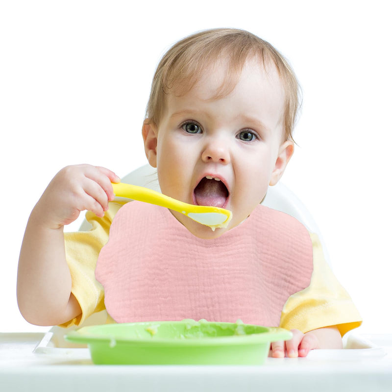 [Australia] - Muslin Baby Drooling Bibs Unisex Soft & Absorbent Multi-Layer Baby Bibs for Drooling and Teething Boys Girls Flower-8 
