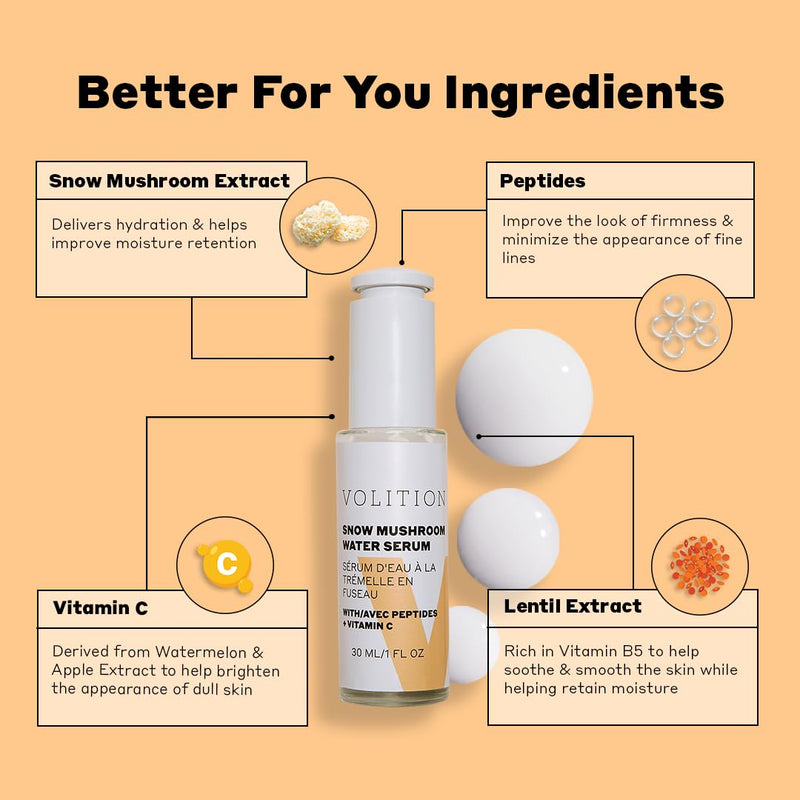 Volition Beauty Snow Mushroom Water Serum - 1 fl oz