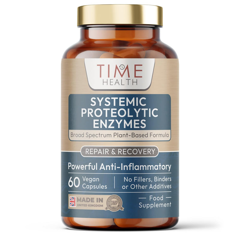 Systemic Proteolytic Enzymes Complex – 120 Capsules – Repair & Recovery – Mixed Enzyme Formula with Ginger & Ionic Trade Minerals – UK Made – Zero Additives – Pullulan 120 count (Pack of 1)