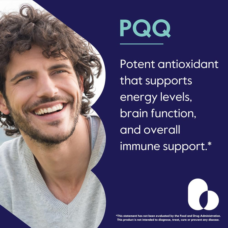 BESTVITE PQQ 40mg (Pyrroloquinoline Quinone) (60 Veg Caps) - Extra Strength | No Stearates - Vegan - Non GMO - Gluten Free - Cellular Energy & Brain Support* - Easy to Swallow Capsules 1 Count (Pack of 60)