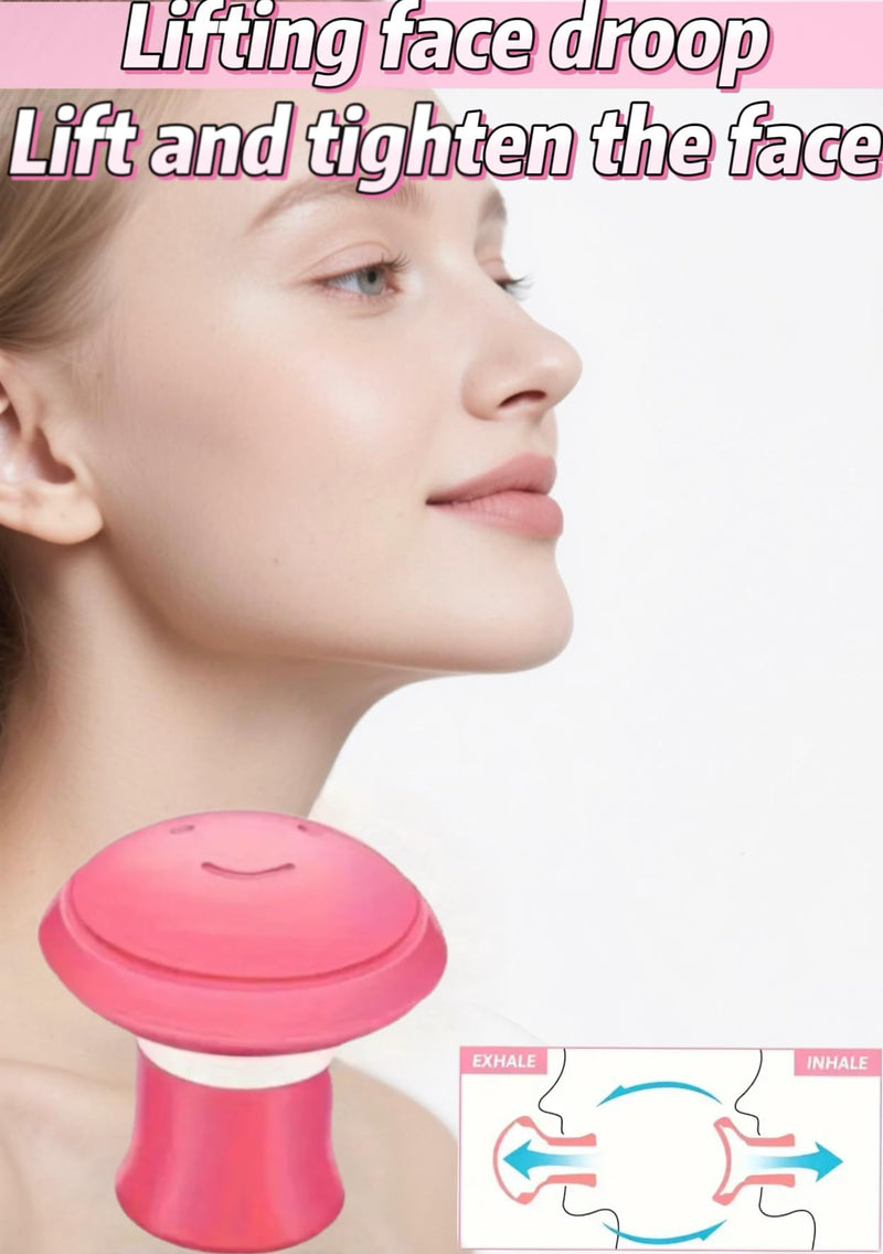 [Australia] - Jaw Exerciser,Double Chin Reducer,Facial Yoga for Skin Tighten Firm,Face Exerciser& Jawline Shaper, Jaw Trainer,Facial and Neck Exercise for Women and Men,Double Chin Breathing Exercise Device (Pink) Pink 