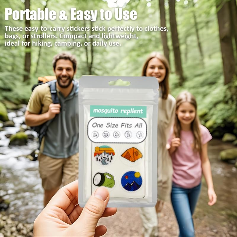 [Australia] - 360Pcs Mosquito Patches Stickers,Natural Plant Based Individually Wrapped Mosquito Stickers with 6 Pack Mosquito Repellent Bracelets for Kids Adult Outdoor Hiking, Camping, Travel 