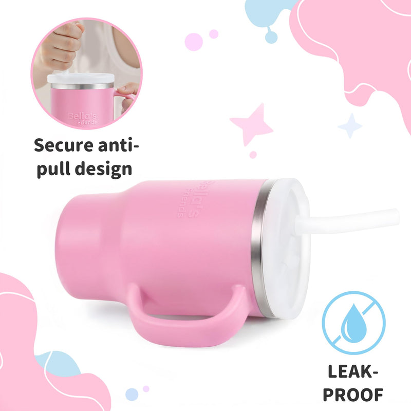 [Australia] - Bella's Friends Handy Mini Tumbler ‚Äì Adorable 9‚ÄØoz Toddler Sippy Cup, Stainless Interior & Silicone Body, Leak‚ÄëProof, Dishwasher Safe, Gift for 1-3 Years Old Girls & Boys, 2 Pack, Lilac & Peony Lilac, Peony 