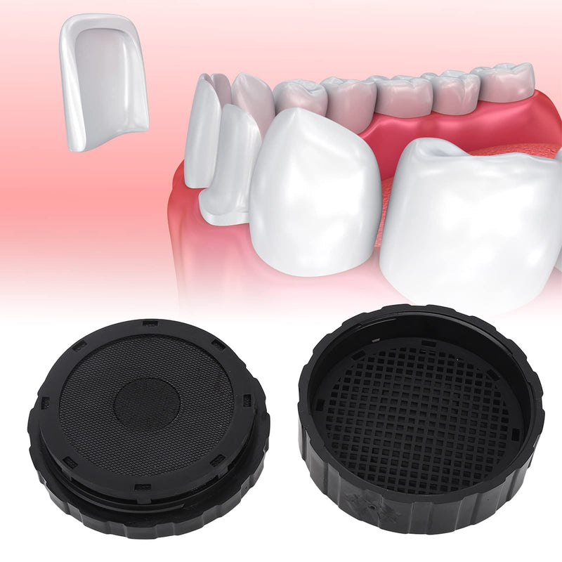 Veneer, Wash Eneer Veneer Processing Round Shape Reusable Black Storage, Eneer with Spare Pad Plastic Container