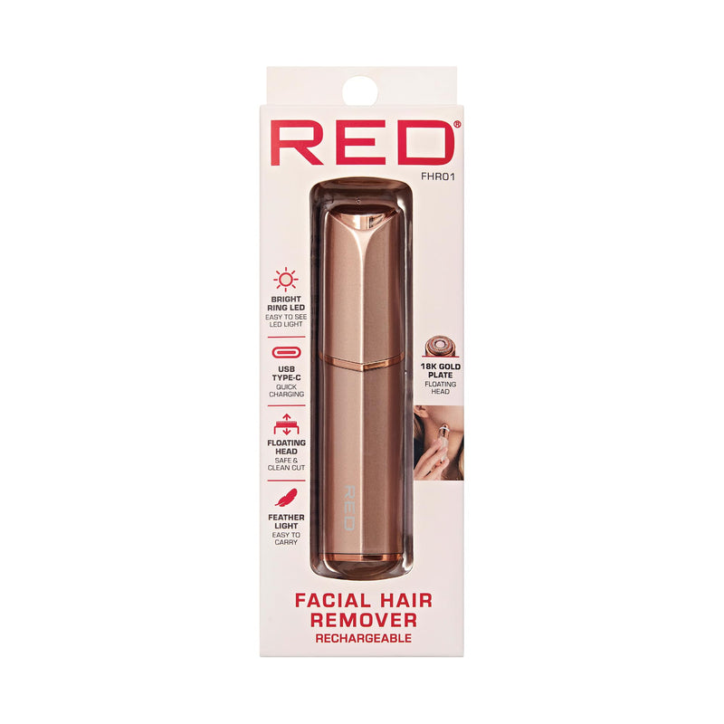 [Australia] - Rechargeable Facial Hair Remover for Women Painless Smooth Trimmer for Upper Lip, Chin & Face 18K Gold-Plated Floating Head USB-C Shaver 