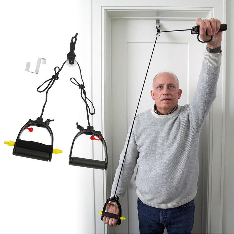 [Australia] - Lifeline Shoulder Pulley Deluxe, Physical Therapy FSA, Physical Therapy Equipment, Over The Door Exercise Pulley One Size LLMUSP-4 
