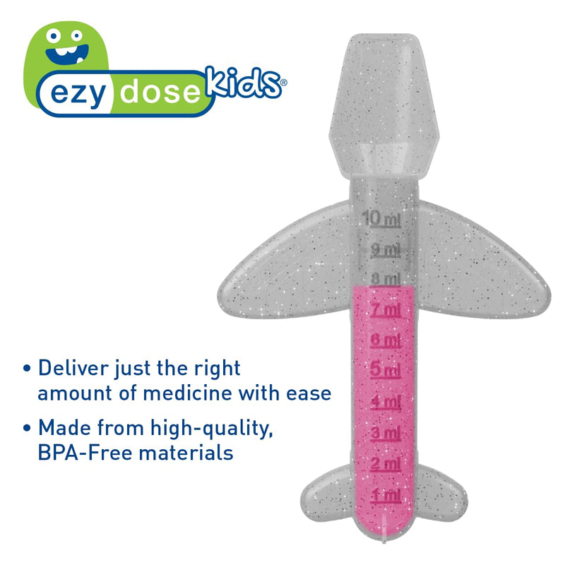 [Australia] - EZY DOSE Kids Medi-Plane Spoon, 10mL, Precise and Accurate Medicine Dosing Spoon for Liquid Medications, BPA-Free, Pediatric Measuring Tool, Travel-Friendly, Ideal for Syrups, Vitamins, Supplements 