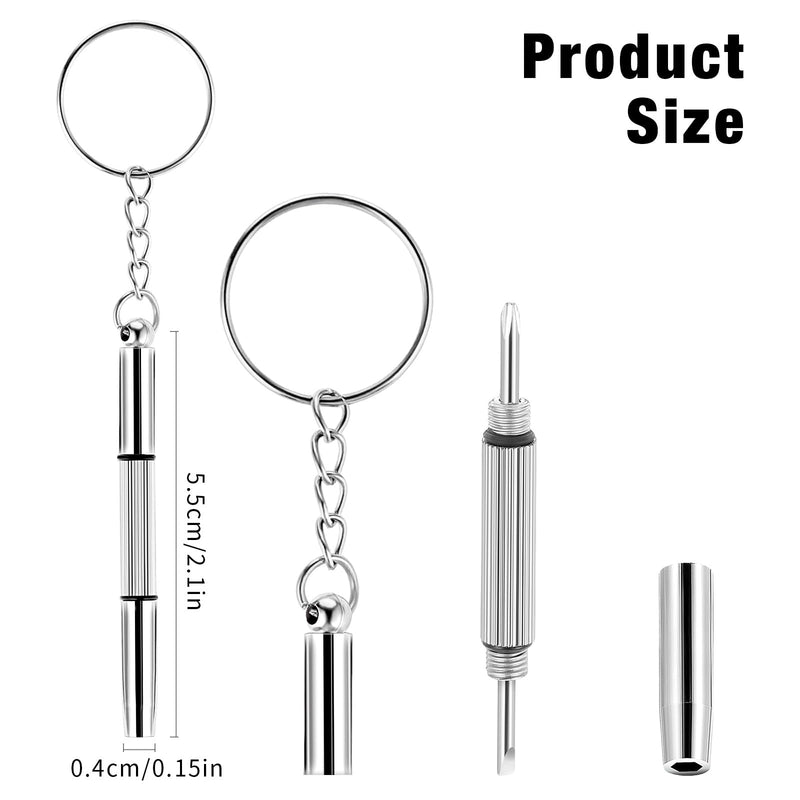 [Australia] - Pack of 4 Glasses Screwdrivers Mini Glasses Screwdriver Stainless Steel Screwdriver Precision Glasses Screwdriver 3 in 1 Glasses Screwdriver Portable Glasses Screwdriver Set for Watch Repair 