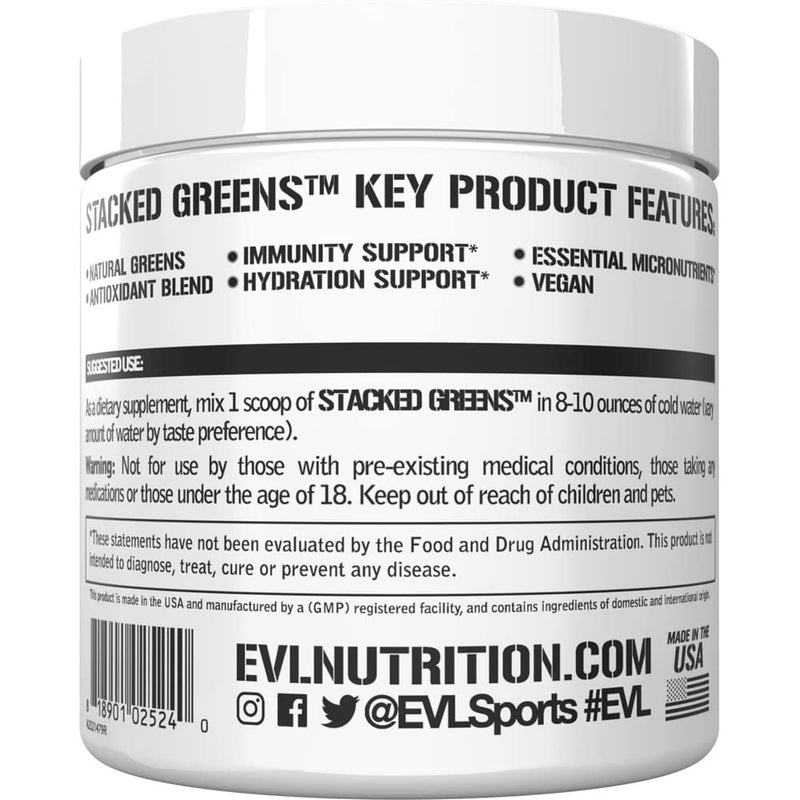 [Australia] - Evlution Nutrition Stacked Greens Raw Superfood, Vegan, Gluten-Free, 30 Servings (Orchard Apple V2) Orchard Apple V2 