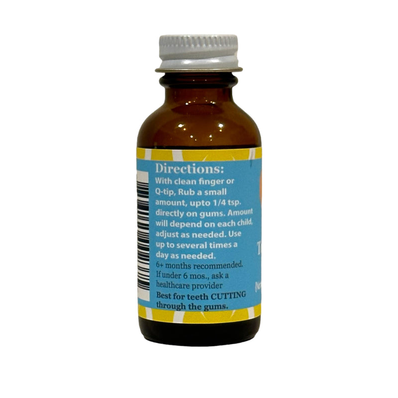 [Australia] - Teething Oil Rub - Baby Teething Relief - Vegan, All Natural & Organic Teething Aid with Chamomile & Clove - Gentle, Safe & Effective - 1 oz Glass Bottle - Plastic Free 
